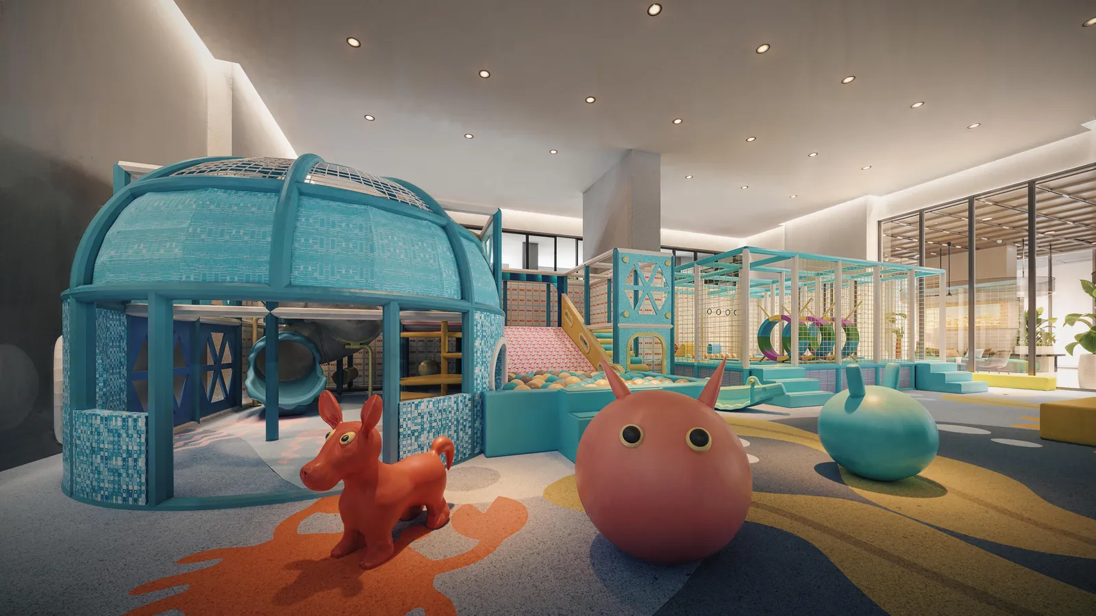 Indoor kids' play zone
