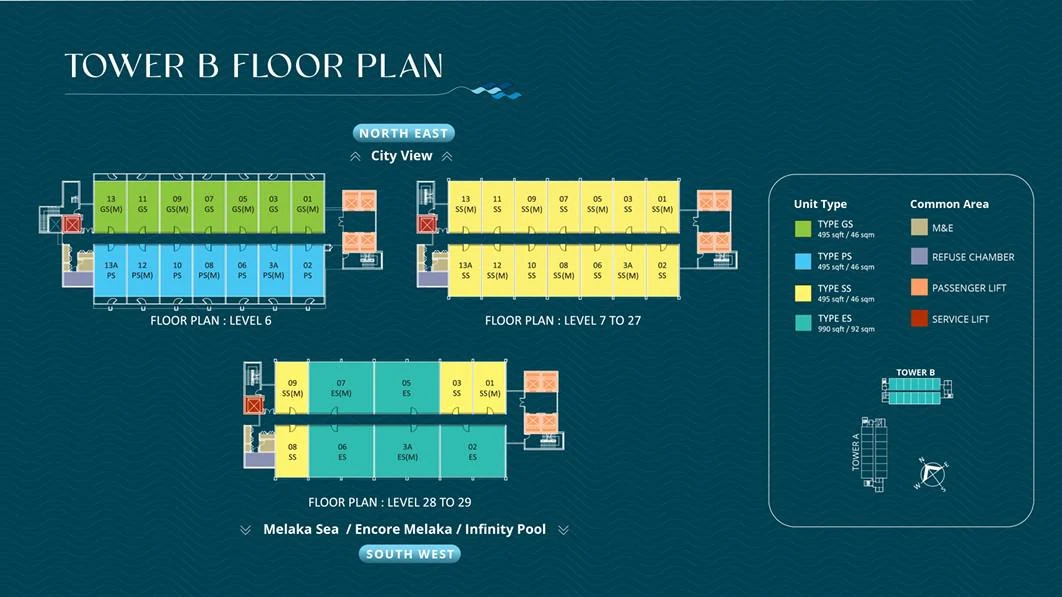Tower B floor plan